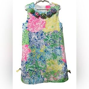Lilly Pulitzer Little Lilly Classic Shift Dress Girls 7 Colorful Print READ
